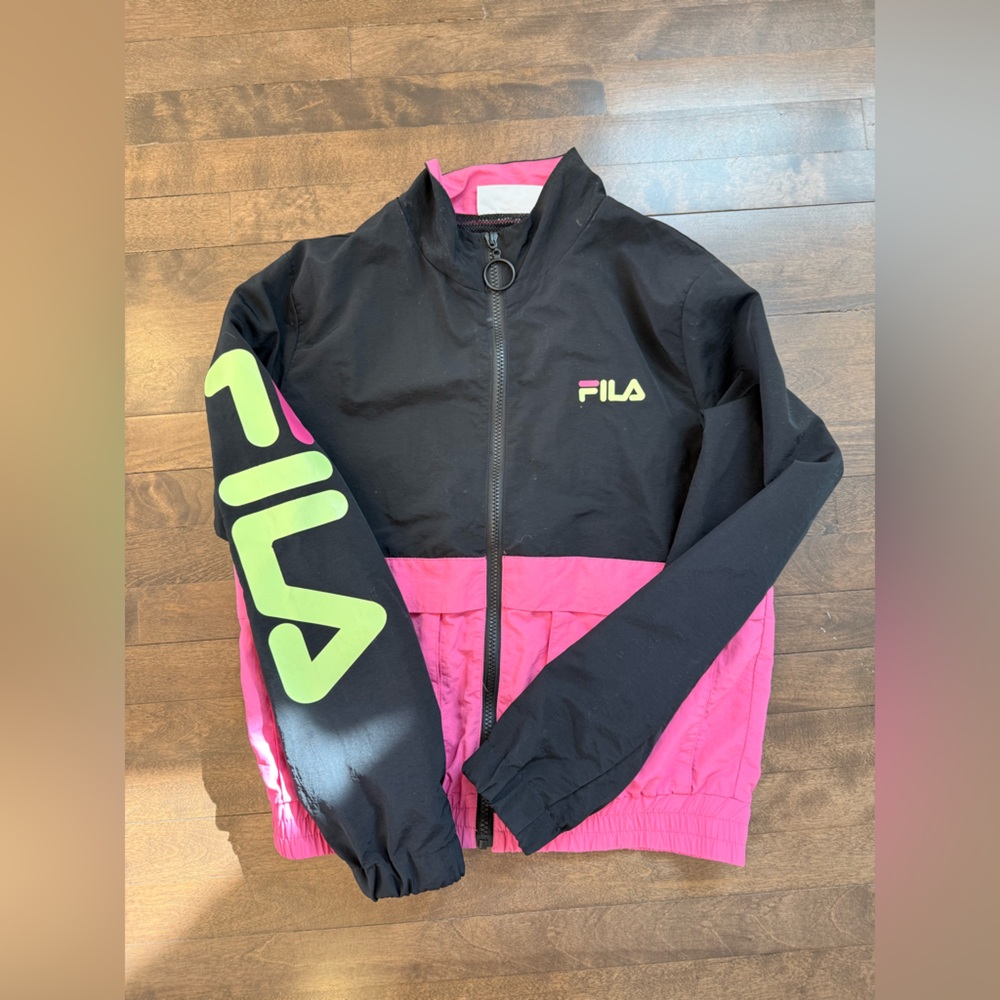 Fila Black and Pink Zip-Up Jacket - Picture 5 of 11